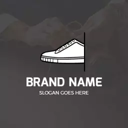 Stylish White Sneakers Highlighting the Shoe Fashion Logo Template