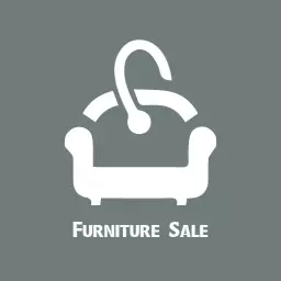 Stylish White Sofa Design Promoting Furniture Sale Logo Template