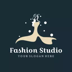 Stylish Woman Silhouette in Elegant Fashion Studio Logo Template