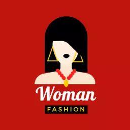 Stylish Woman with Accessories in Fashion Avatar Logo Template
