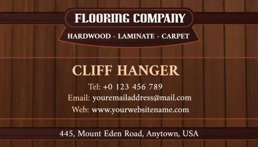 Stylish Wooden Flooring Company Visiting Card Template