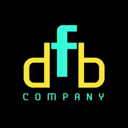 Stylish Yellow and Cyan Letter Monogram Design Logo Template