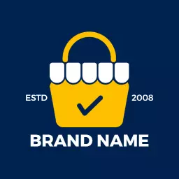 Stylish Yellow Bucket Bag Design Perfect for Everyday Use Logo Template