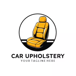 Stylish Yellow Car Seat Design for Automotive Upholstery Logo Template