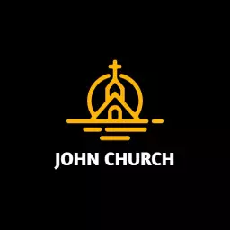 Stylish Yellow Church Design with Spiritual Vibes Logo Template