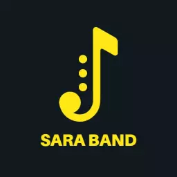 Stylish Yellow Musical Note Design for Band Logo Template