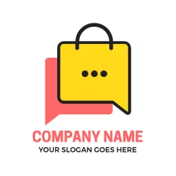 Stylish Yellow Shopping Bag Design for Retail Business Logo Template