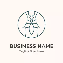 Stylized Ant Graphic Representing Teamwork and Collaboration Logo Template
