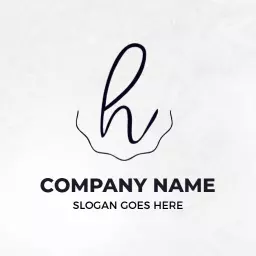 Stylized Black Letter H Design for Modern Brand Logo Template