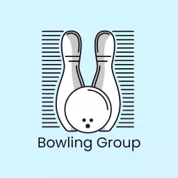 Stylized Bowling Pins and Ball for Your Bowling Group Logo Template