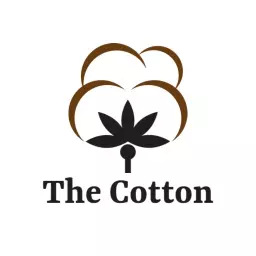 Stylized Cotton Plant Imagery Representing Agriculture Logo Template