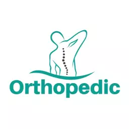Stylized Human Spine Representation in Orthopedic Hospital Logo Template