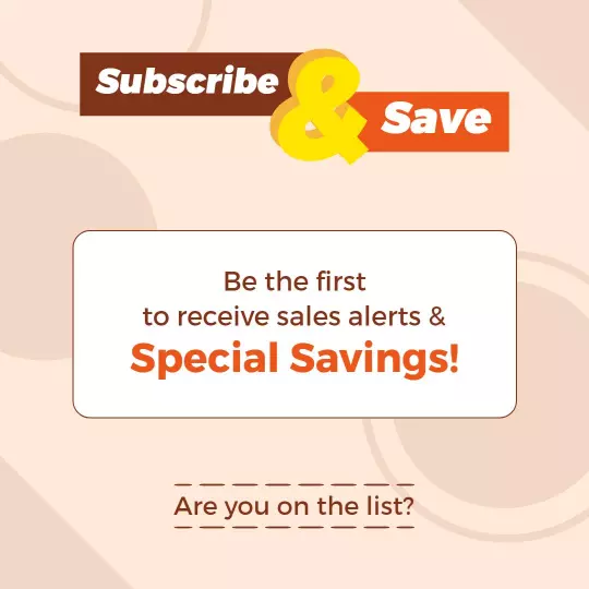 Subtle Minimalist Orange Subscribe and Save Promotion Ad Template