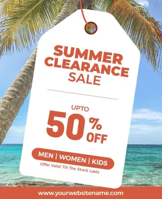 Summer Clearance Sale Discount Flyer Template