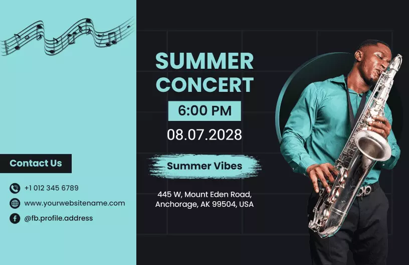 Summer Concert Live Music Performance Event Brochure Template