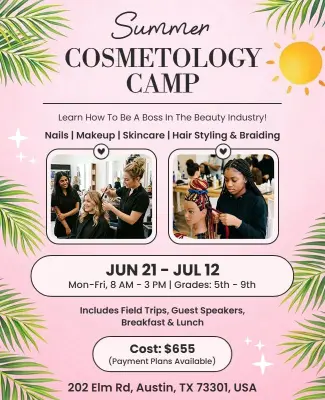 Summer Cosmetology Camp Flyer Template