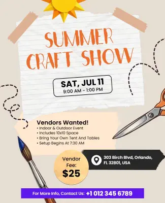 Summer Craft Show Flyer Template
