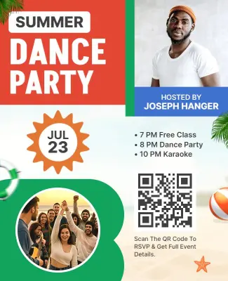 Summer Dance Party Flyer Template