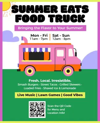 Summer Eats Food Truck Festival Flyer Template