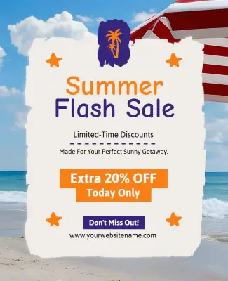 Summer Flash Sale Promotion Flyer Template