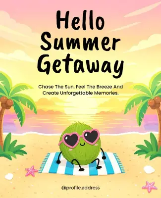Summer Getaway Promotional Poster Template
