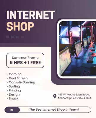 Summer Internet Shop Promotion Flyer Template