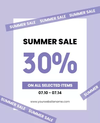 Summer Sale Discount Promotion Flyer Template