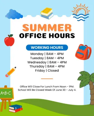 Summer School Office Hours Flyer Template