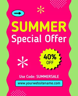 Summer Special Offer Discount Flyer Template