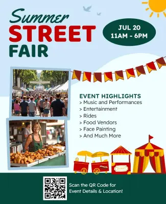 Summer Street Fair Event Highlights Flyer Template