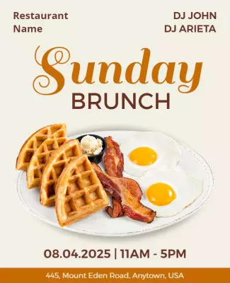 Sunday Brunch Event Flyer Template