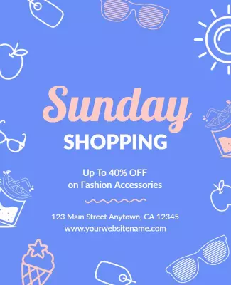 Sunday Fashion Accessories Sale Flyer Template