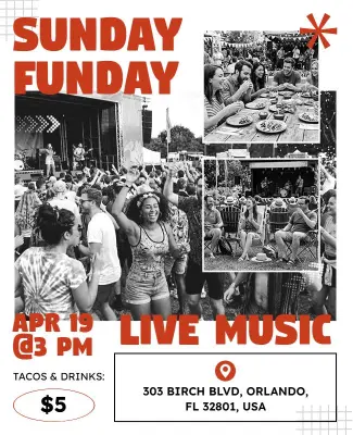 Sunday Funday Live Music Event Flyer Template