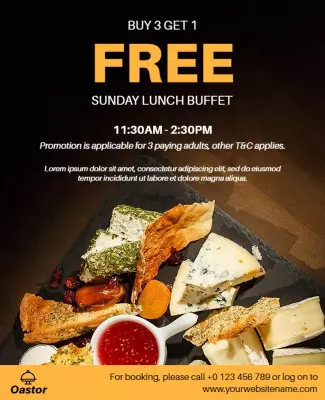 Sunday Lunch Buffet Promotion Flyer Template