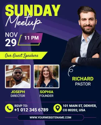 Sunday Meetup Event Flyer Template