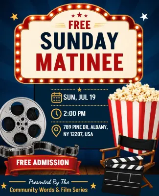 Sunday Movie Matinee Event Flyer Template