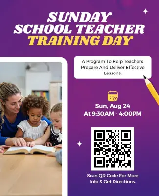 Sunday School Teacher Training Day Flyer Template