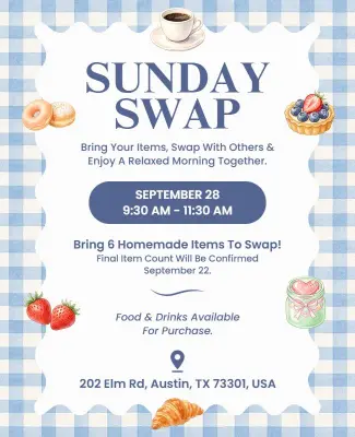 Sunday Swap Event Flyer Template