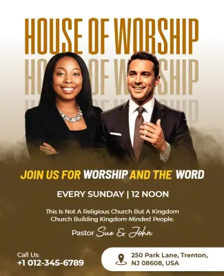 Sunday Worship Service Flyer Template