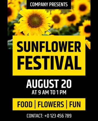 Sunflower Festival Flyer Template