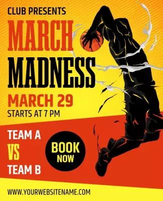 Sunglow and Golden Fizz Sports Madness Flyer Template