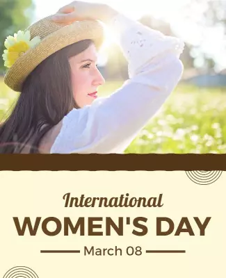 Sunlit Floral Celebration for International Women's Day Poster Template