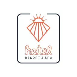 Sunrise Over Iconic Diamond Design in Luxurious Hotel Logo Template