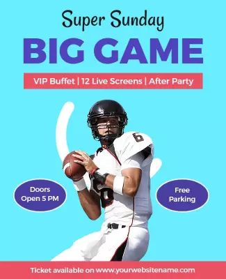 Super Sunday Big Game Event Flyer Template