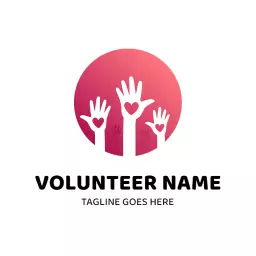 Support the Community Through Compassionate Volunteer Efforts Logo Template