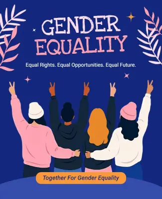 Supporting Gender Equality Initiatives Poster Template