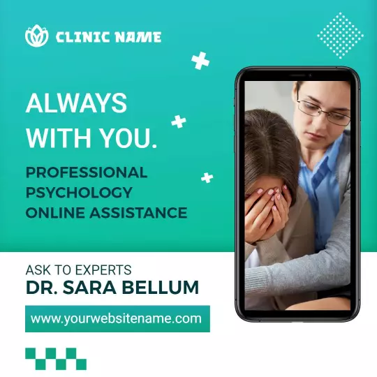 Supportive Online Psychology Assistance with Professional Care Ad Template