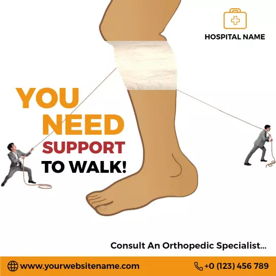Supportive Orthopedic Consultation for Walking Assistance Ad Template
