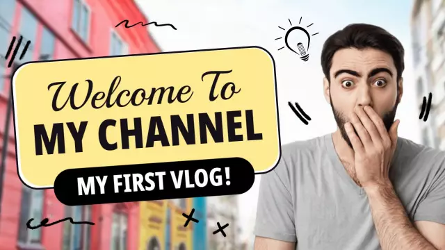 Surprised Reaction VLog Introduction YouTube Thumbnail Template