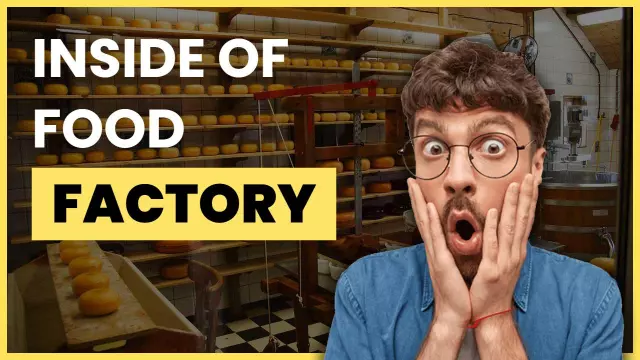Surprising Inside Food Factory Tour YouTube Thumbnail Template